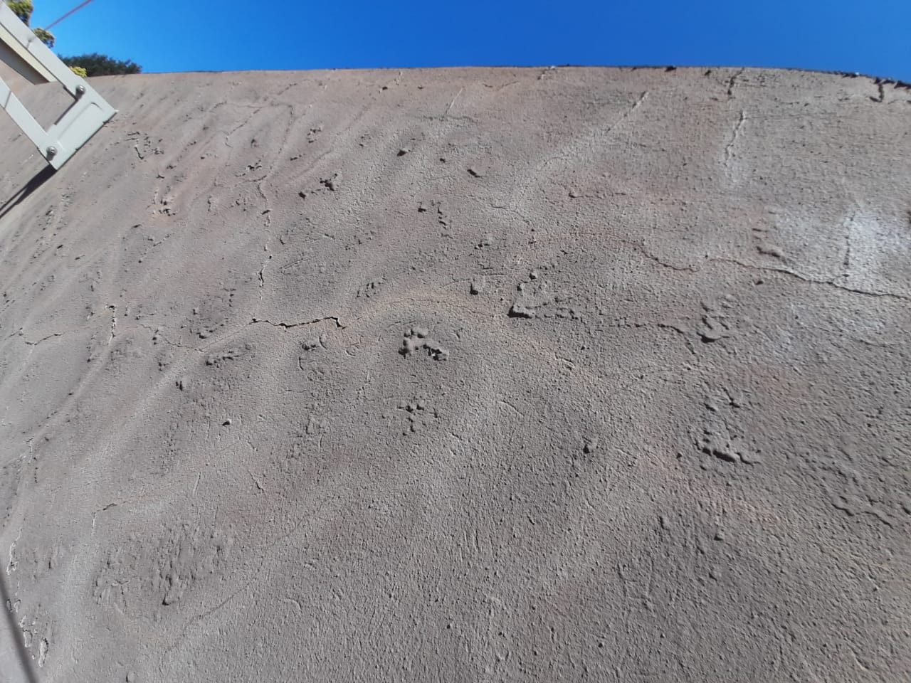 Close-up of a cracked and damaged wall